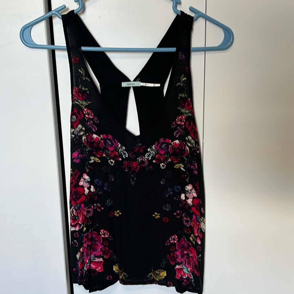 Black racerback blouse
